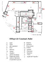 Italie - Casamari - Abbaye de 1035 - Plan